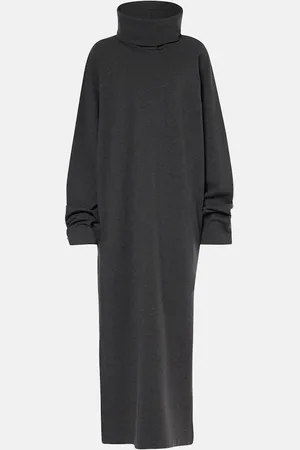 Norma Kamali Turtleneck cotton-blend sweater dress