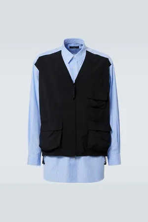 Comme des Garçons Comme des GarÃ§ons Homme Layered striped cotton shirt