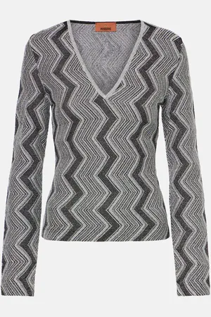 Missoni Zig Zag metallic knit sweater