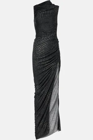 Rick Owens Svita printed ruched jersey gown