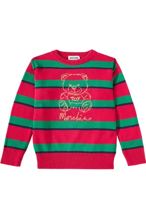 Moschino Teddy Bear striped cotton and wool sweater