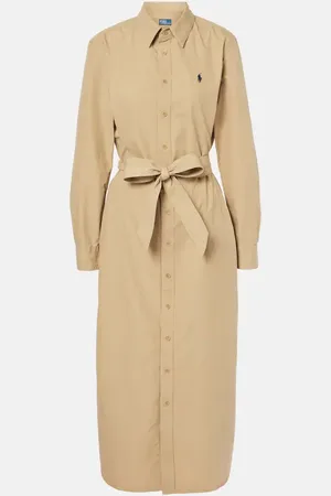 Ralph Lauren Belted cotton midi dress