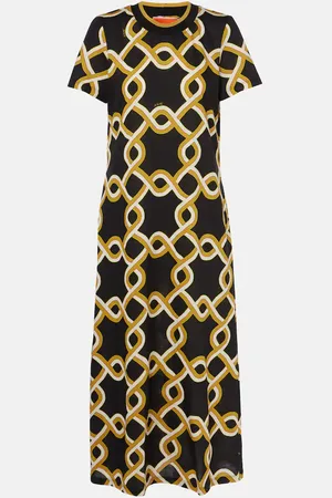 La DoubleJ Sporty Swing printed cotton midi dress