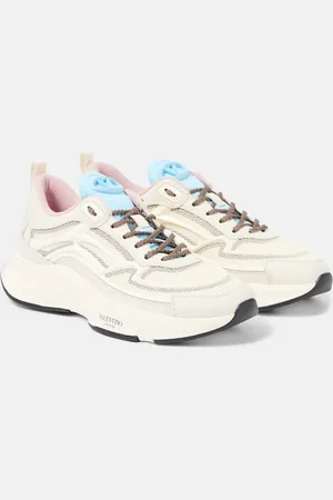 VALENTINO GARAVANI True Actress leather-trimmed sneakers