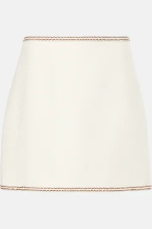 VERONICA BEARD Ohemia wool-blend miniskirt
