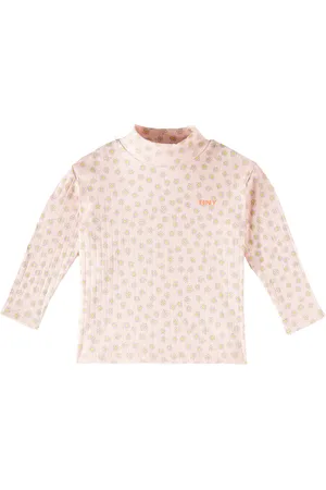 Tiny Cottons Daisies floral mock neck cotton top