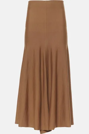 Khaite Mayu knitted wool midi skirt