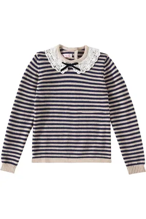 La Coqueta Blanca striped wool sweater