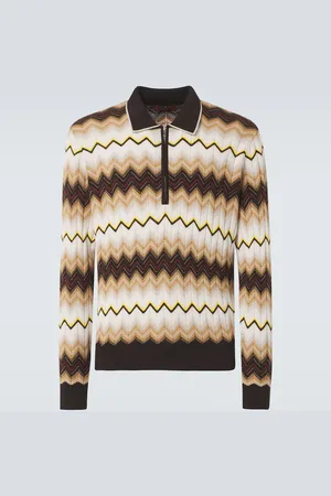 Missoni Zigzag cotton and wool half-zip sweater