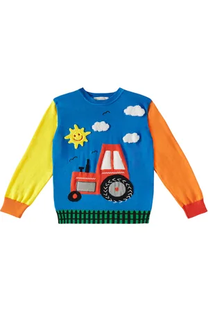 Stella McCartney Jacquard cotton and wool sweater