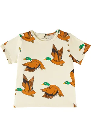 Mini Rodini Ducks cotton-blend jersey T-shirt