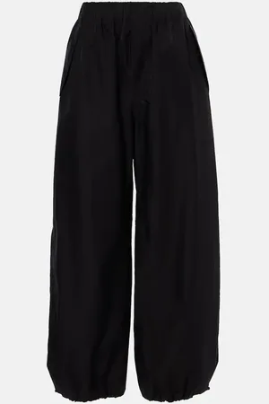 WARDROBE.NYC High-rise cotton-blend wide-leg pants