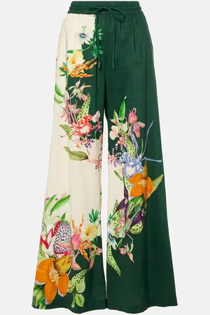 ALÉMAIS AlÃ©mais Aggie floral linen-blend palazzo pants