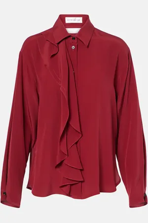Victoria Beckham Ruffled silk blouse