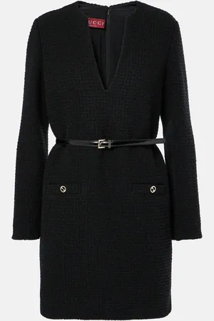 Gucci Damier wool-blend bouclÃ© minidress