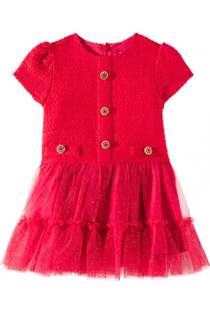 PATACHOU Baby tulle and tweed dress