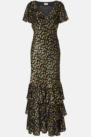 RIXO London Amelle embellished tiered maxi dress