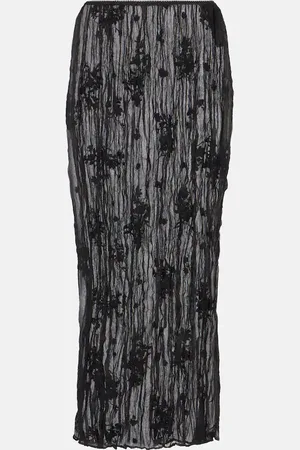 Dorothee Schumacher Crinkle Seduction sheer chiffon maxi skirt