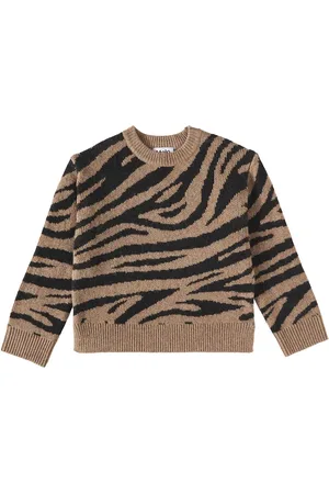 Molo Gerda zebra-print wool-blend sweater