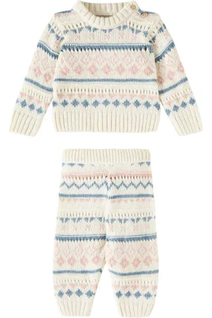 The New Society Baby Polaris jacquard sweater and pants set