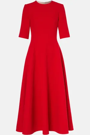 EMILIA WICKSTEAD Georgie wool georgette midi dress