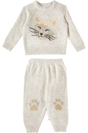 Molo Baby Gilby alpaca-blend sweater and pants set