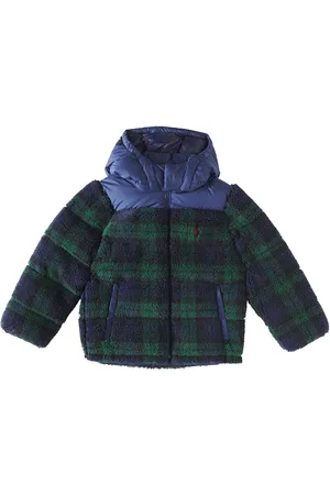Ralph Lauren Checked teddy fleece down jacket