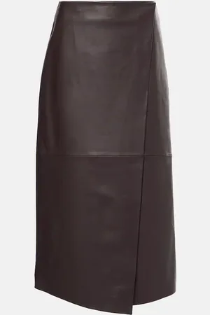 The Frankie Shop Hedi leather wrap skirt