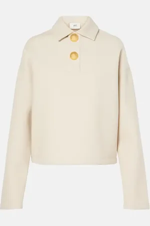 Ami Cropped polo sweater