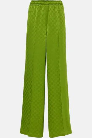 Gucci GG satin jacquard wide-leg pants
