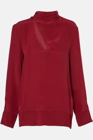 Victoria Beckham Scarf-detail silk blouse