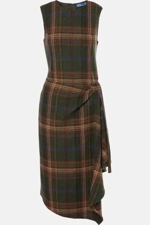 Ralph Lauren Plaid wool-blend midi dress