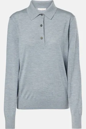 The Row Harlette cashmere polo sweater