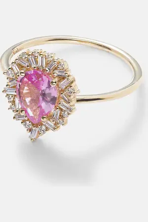Suzanne Kalan 18kt ring with sapphire and diamonds