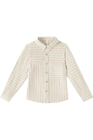 Rylee + Cru Walker pinstripe linen-blend shirt