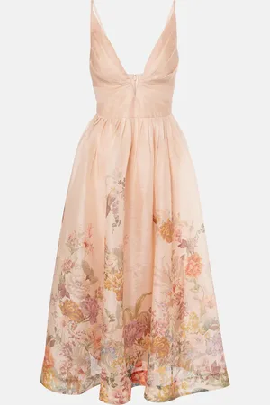 ZIMMERMANN Pavilion linen and silk midi dress