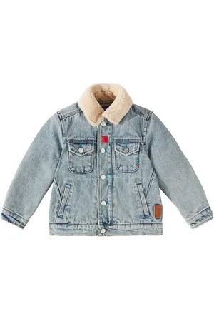 Scotch&Soda Faux shearling-trimmed denim jacket