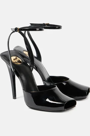 Saint Laurent La Scandale 110 patent leather sandals