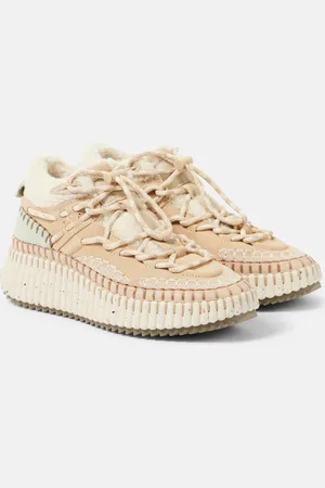 Chloé ChloÃ© Nama shearling-lined suede sneakers