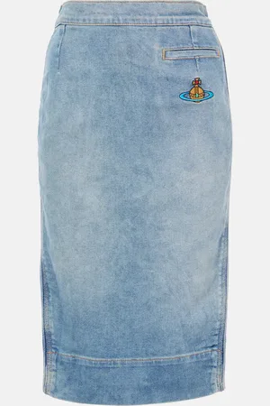 Vivienne Westwood Orb denim pencil skirt
