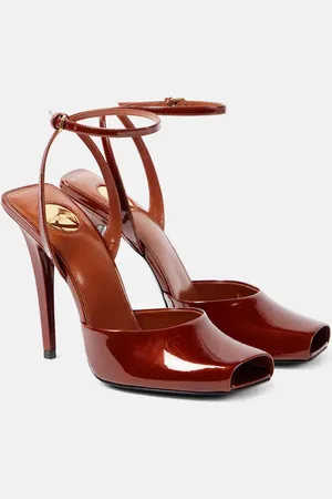 Saint Laurent La Scandale 110 patent leather sandals