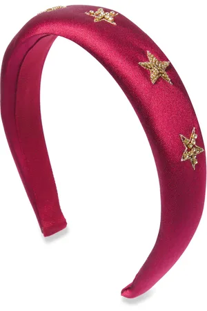 Il gufo Mikado embellished satin headband