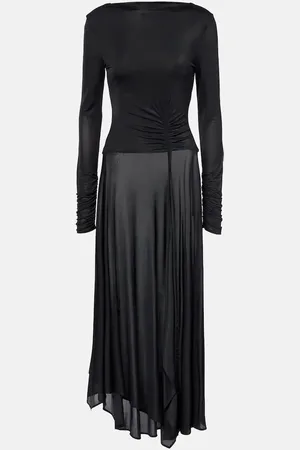 Acne Studios Gathered asymmetric maxi dress