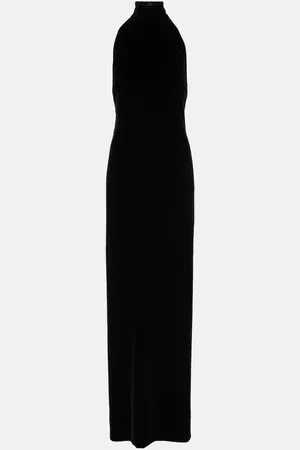 Max Mara Armida embellished chain-detail velvet gown