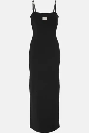 Acne Studios Kylie leather-trimmed maxi dress
