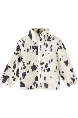 Stella McCartney Fringed printed teddy jacket