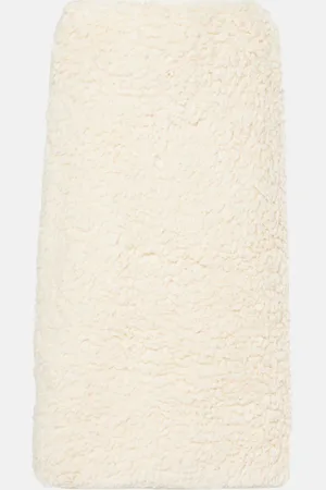Jil Sander Cotton fleece midi skirt