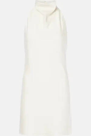 ROTATE Halterneck satin minidress