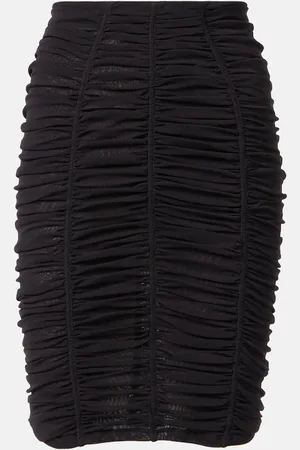 The Attico Ruched high-rise jersey miniskirt
