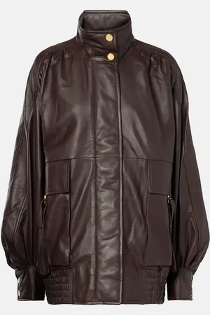 ZIMMERMANN Illustration oversized leather jacket